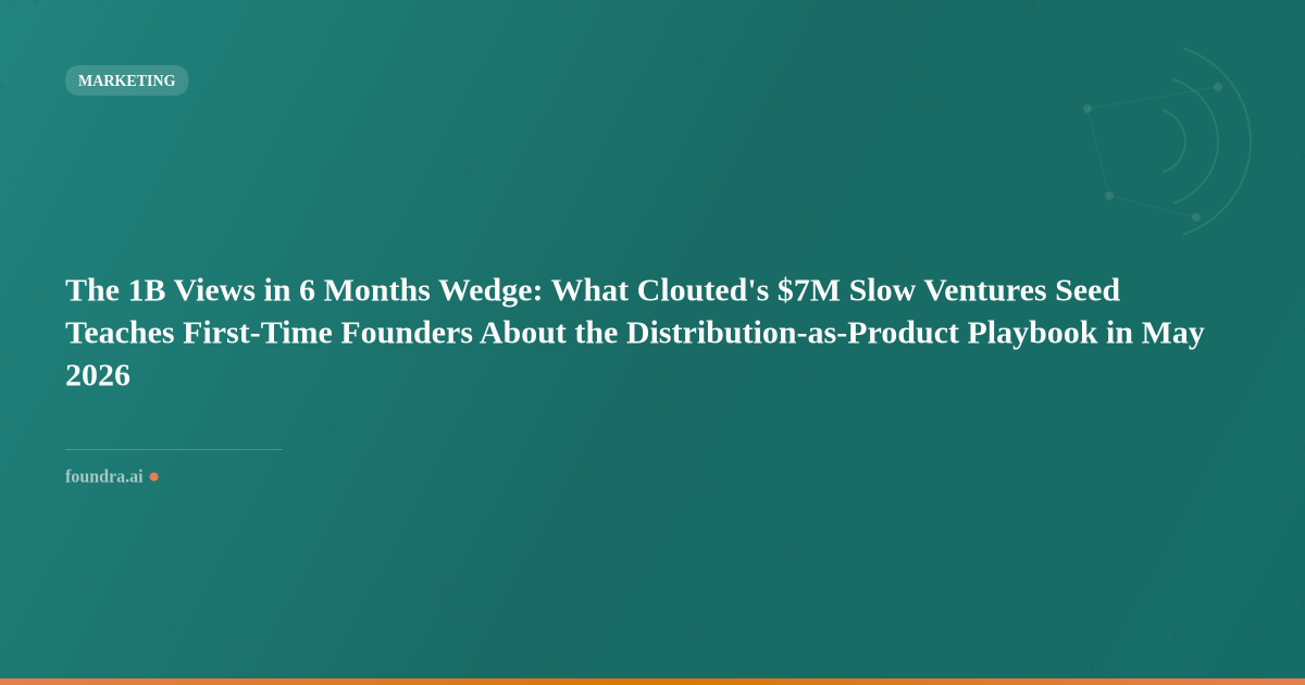 The 1B Views in 6 Months Wedge: What Clouted's $7M Slow Ventures Seed ...