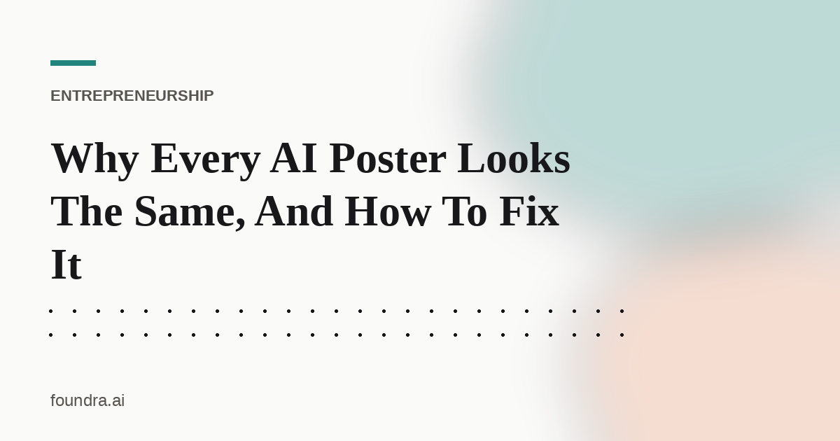 Why Every AI Poster Looks The Same, And How To Fix It