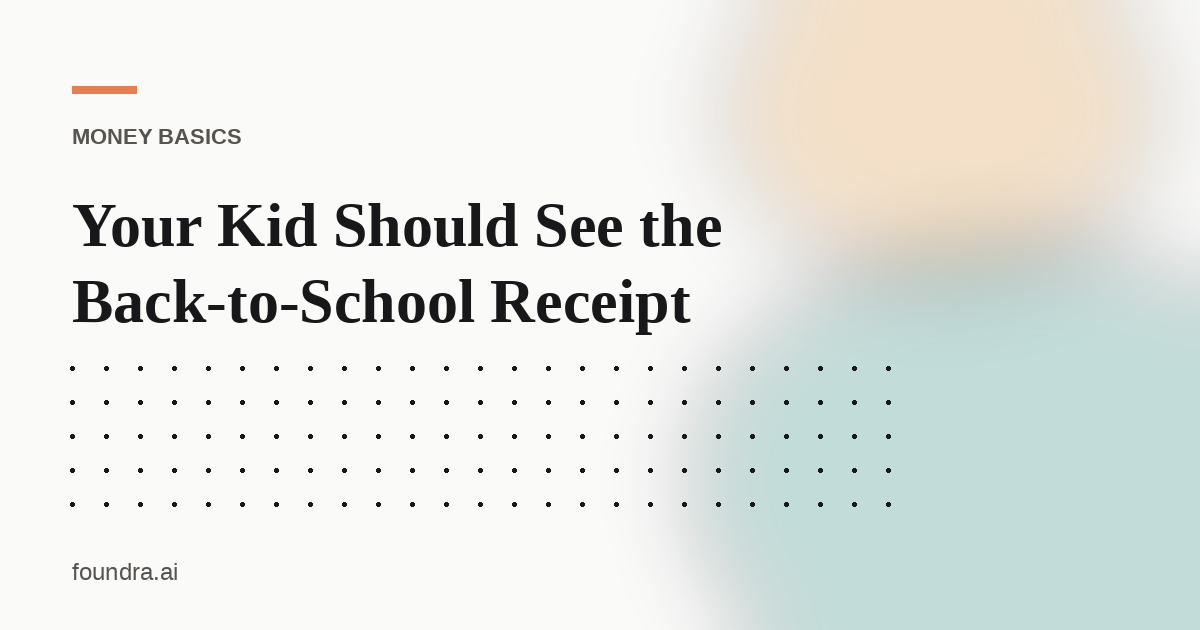Your Kid Should See the Back-to-School Receipt