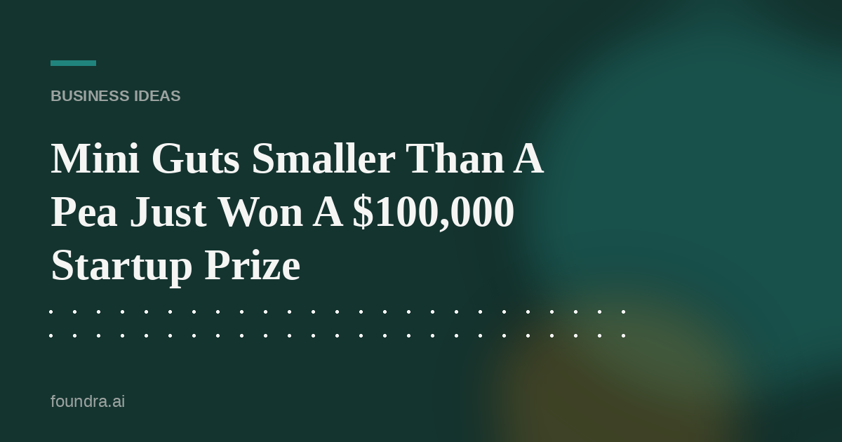 Mini Guts Smaller Than A Pea Just Won A $100,000 Startup Prize