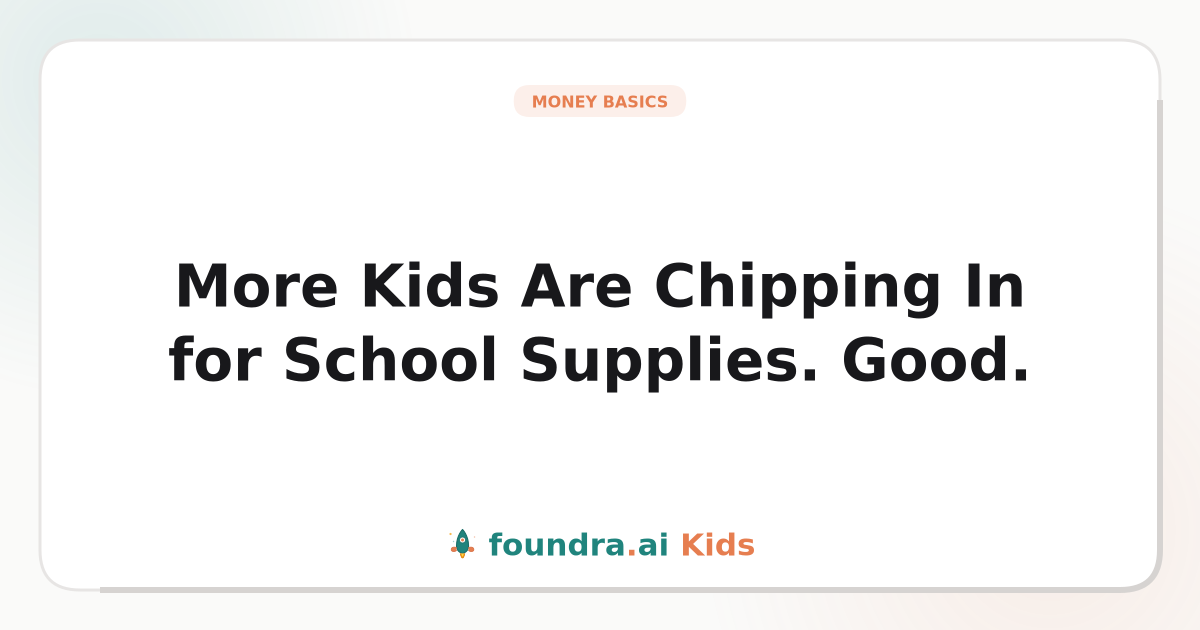 More Kids Are Chipping In for School Supplies. Good.