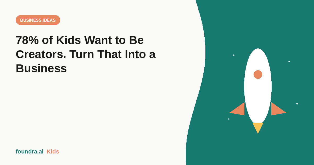 78% of Kids Want to Be Creators. Turn That Into a Business