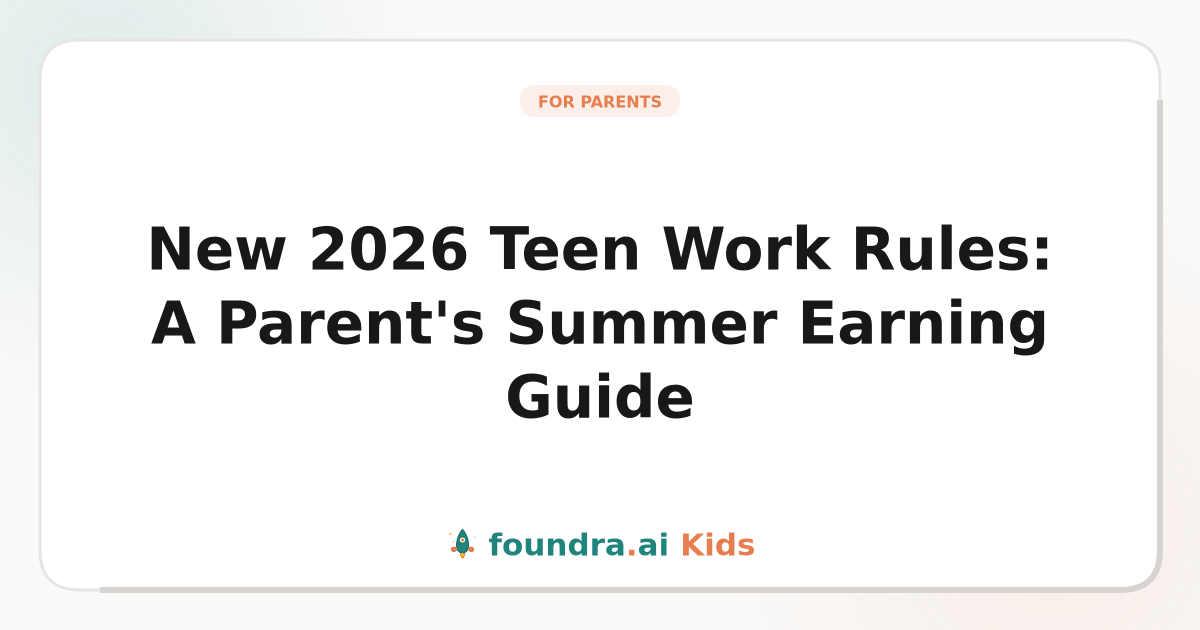 New 2026 Teen Work Rules: A Parent's Summer Earning Guide