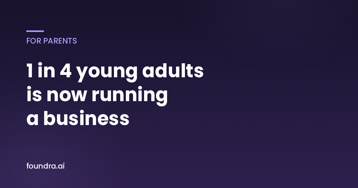 One In Four Young Adults Is Now Running A Business