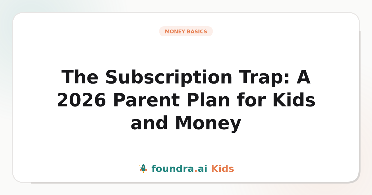 The Subscription Trap: A 2026 Parent Plan for Kids and Money