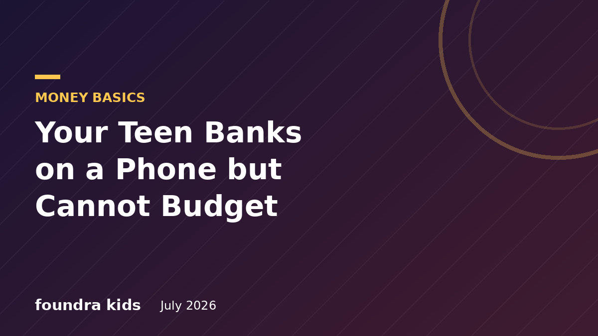 Your Teen Banks on a Phone but Cannot Budget. Close the Gap